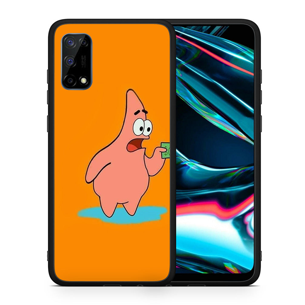 Θήκη Αγίου Βαλεντίνου Realme 7 Pro No Money 1 από τη Smartfits με σχέδιο στο πίσω μέρος και μαύρο περίβλημα | Realme 7 Pro No Money 1 case with colorful back and black bezels