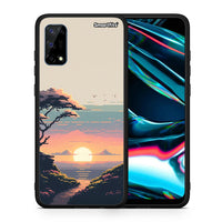 Thumbnail for Θήκη Realme 7 Pro Pixel Sunset από τη Smartfits με σχέδιο στο πίσω μέρος και μαύρο περίβλημα | Realme 7 Pro Pixel Sunset case with colorful back and black bezels