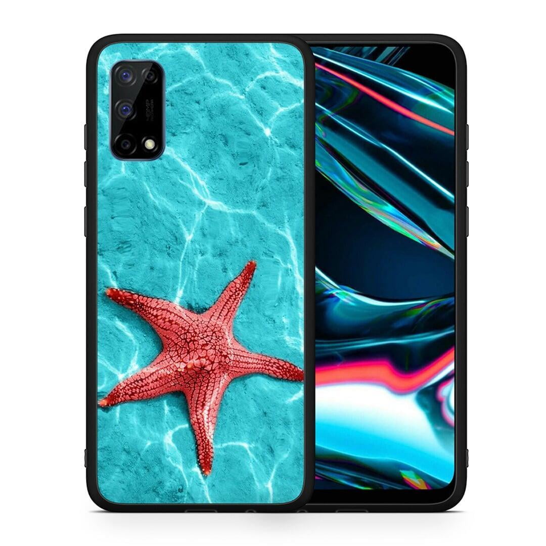 Θήκη Realme 7 Pro Red Starfish από τη Smartfits με σχέδιο στο πίσω μέρος και μαύρο περίβλημα | Realme 7 Pro Red Starfish case with colorful back and black bezels