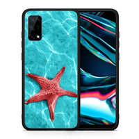 Thumbnail for Θήκη Realme 7 Pro Red Starfish από τη Smartfits με σχέδιο στο πίσω μέρος και μαύρο περίβλημα | Realme 7 Pro Red Starfish case with colorful back and black bezels