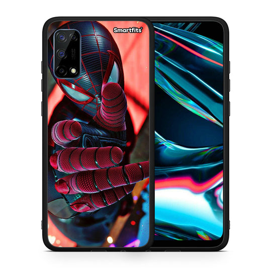 Θήκη Realme 7 Pro Spider Hand από τη Smartfits με σχέδιο στο πίσω μέρος και μαύρο περίβλημα | Realme 7 Pro Spider Hand case with colorful back and black bezels