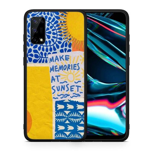 Θήκη Realme 7 Pro Sunset Memories από τη Smartfits με σχέδιο στο πίσω μέρος και μαύρο περίβλημα | Realme 7 Pro Sunset Memories case with colorful back and black bezels