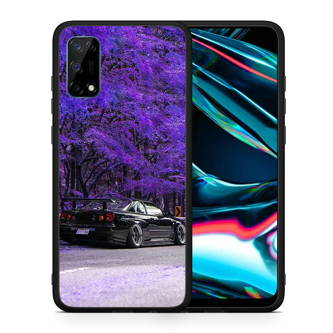 Θήκη Αγίου Βαλεντίνου Realme 7 Pro Super Car από τη Smartfits με σχέδιο στο πίσω μέρος και μαύρο περίβλημα | Realme 7 Pro Super Car case with colorful back and black bezels
