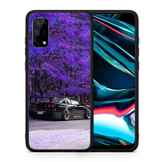 Θήκη Αγίου Βαλεντίνου Realme 7 Pro Super Car από τη Smartfits με σχέδιο στο πίσω μέρος και μαύρο περίβλημα | Realme 7 Pro Super Car case with colorful back and black bezels