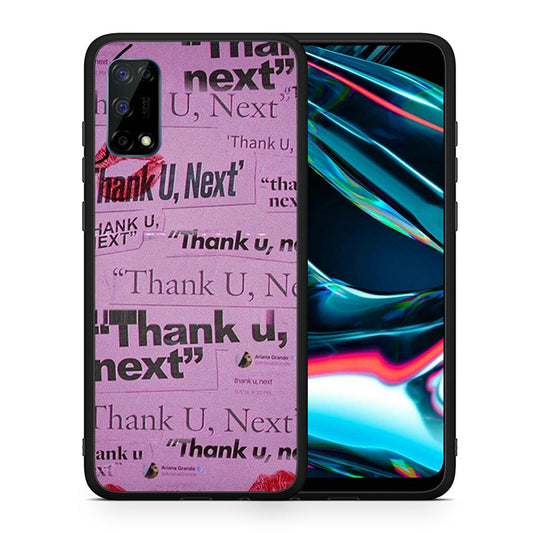 Θήκη Αγίου Βαλεντίνου Realme 7 Pro Thank You Next από τη Smartfits με σχέδιο στο πίσω μέρος και μαύρο περίβλημα | Realme 7 Pro Thank You Next case with colorful back and black bezels