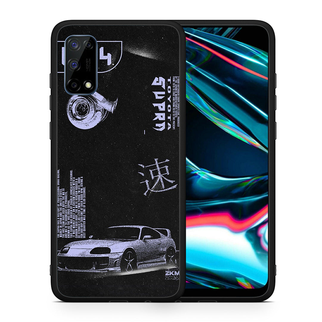 Θήκη Αγίου Βαλεντίνου Realme 7 Pro Tokyo Drift από τη Smartfits με σχέδιο στο πίσω μέρος και μαύρο περίβλημα | Realme 7 Pro Tokyo Drift case with colorful back and black bezels