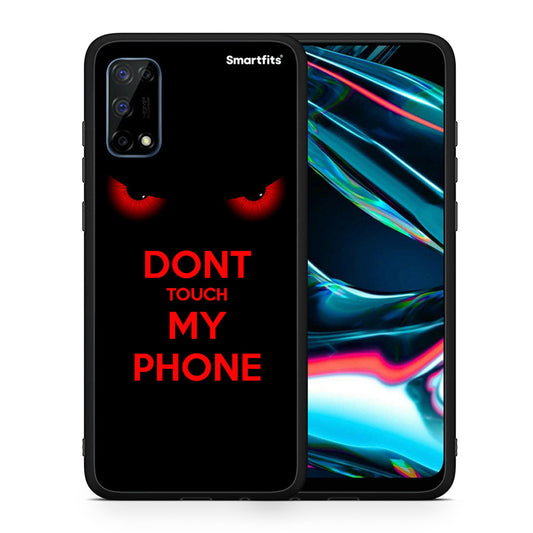 Θήκη Realme 7 Pro Touch My Phone από τη Smartfits με σχέδιο στο πίσω μέρος και μαύρο περίβλημα | Realme 7 Pro Touch My Phone case with colorful back and black bezels
