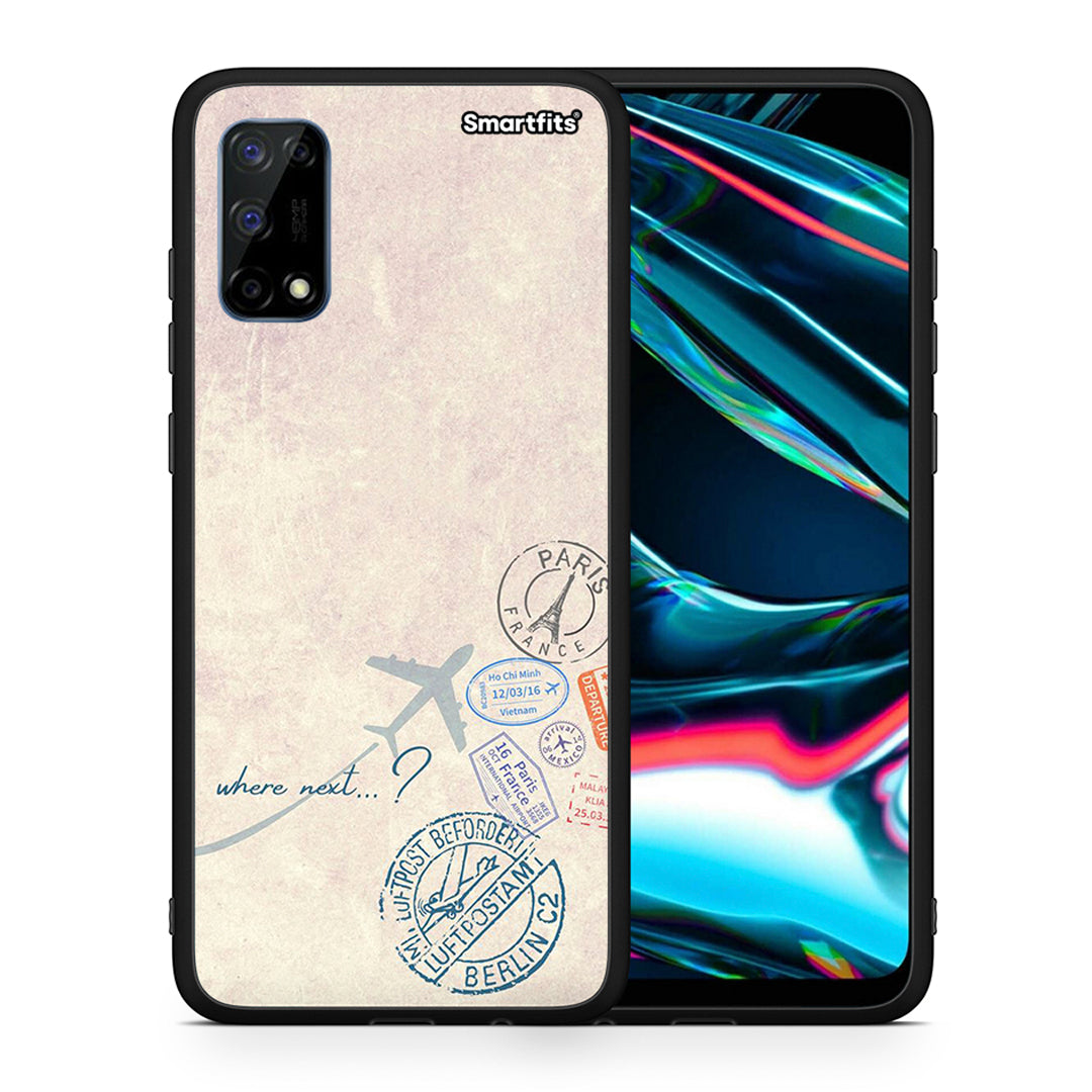 Θήκη Realme 7 Pro Where Next από τη Smartfits με σχέδιο στο πίσω μέρος και μαύρο περίβλημα | Realme 7 Pro Where Next case with colorful back and black bezels