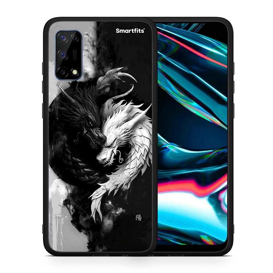 Θήκη Realme 7 Pro Yin Yang από τη Smartfits με σχέδιο στο πίσω μέρος και μαύρο περίβλημα | Realme 7 Pro Yin Yang case with colorful back and black bezels
