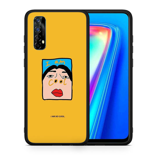 Θήκη Αγίου Βαλεντίνου Realme 7 So Cool από τη Smartfits με σχέδιο στο πίσω μέρος και μαύρο περίβλημα | Realme 7 So Cool case with colorful back and black bezels