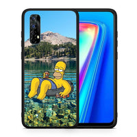 Thumbnail for Θήκη Realme 7 Summer Happiness από τη Smartfits με σχέδιο στο πίσω μέρος και μαύρο περίβλημα | Realme 7 Summer Happiness case with colorful back and black bezels