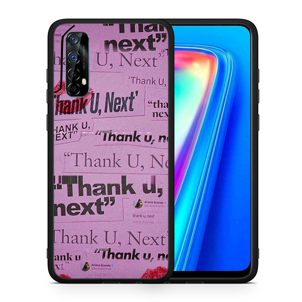 Θήκη Αγίου Βαλεντίνου Realme 7 Thank You Next από τη Smartfits με σχέδιο στο πίσω μέρος και μαύρο περίβλημα | Realme 7 Thank You Next case with colorful back and black bezels