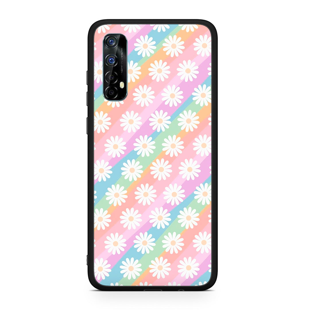 White Daisies - Realme 7 θήκη