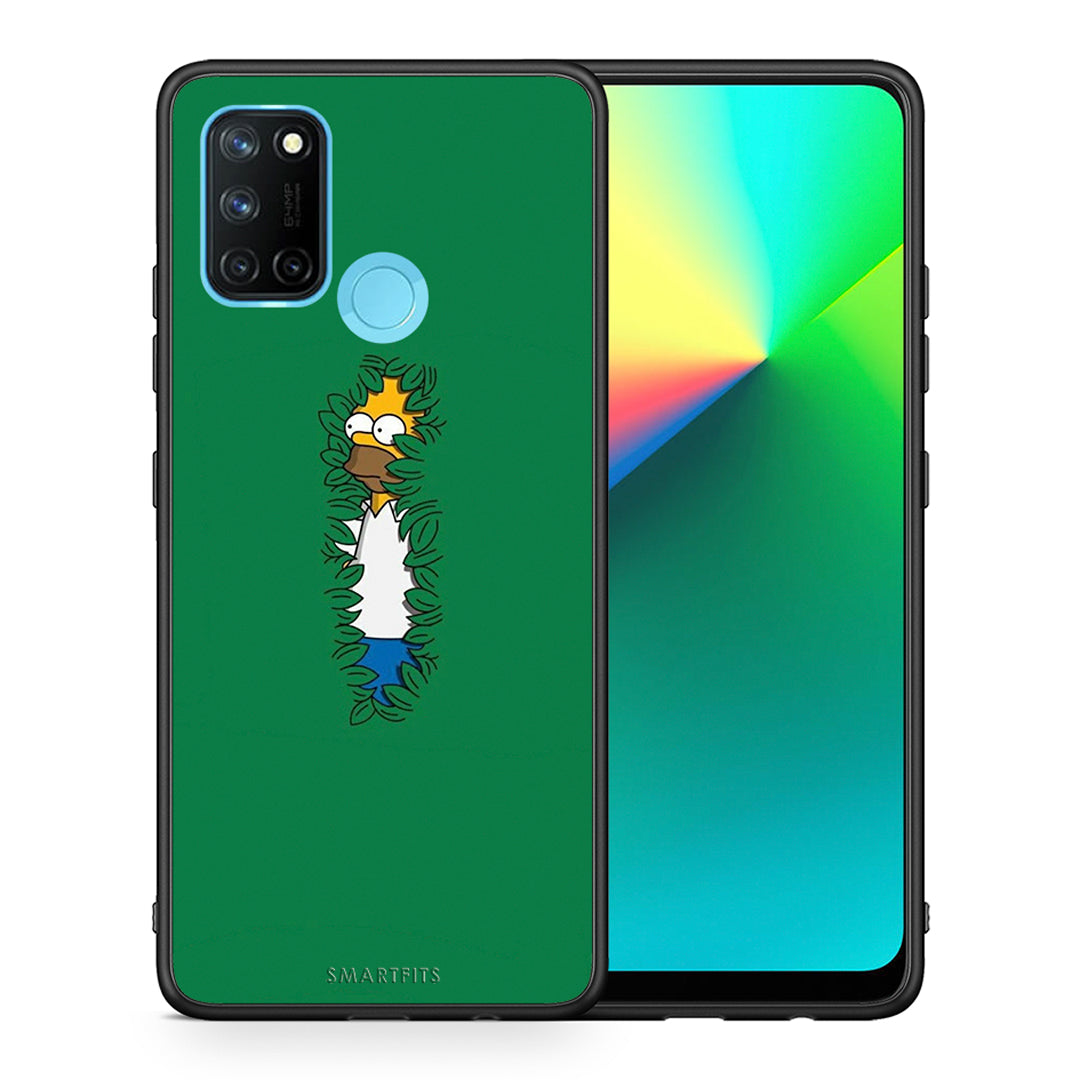 Θήκη Αγίου Βαλεντίνου Realme 7i / C25 Bush Man από τη Smartfits με σχέδιο στο πίσω μέρος και μαύρο περίβλημα | Realme 7i / C25 Bush Man case with colorful back and black bezels