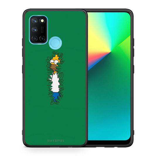 Θήκη Αγίου Βαλεντίνου Realme 7i / C25 Bush Man από τη Smartfits με σχέδιο στο πίσω μέρος και μαύρο περίβλημα | Realme 7i / C25 Bush Man case with colorful back and black bezels