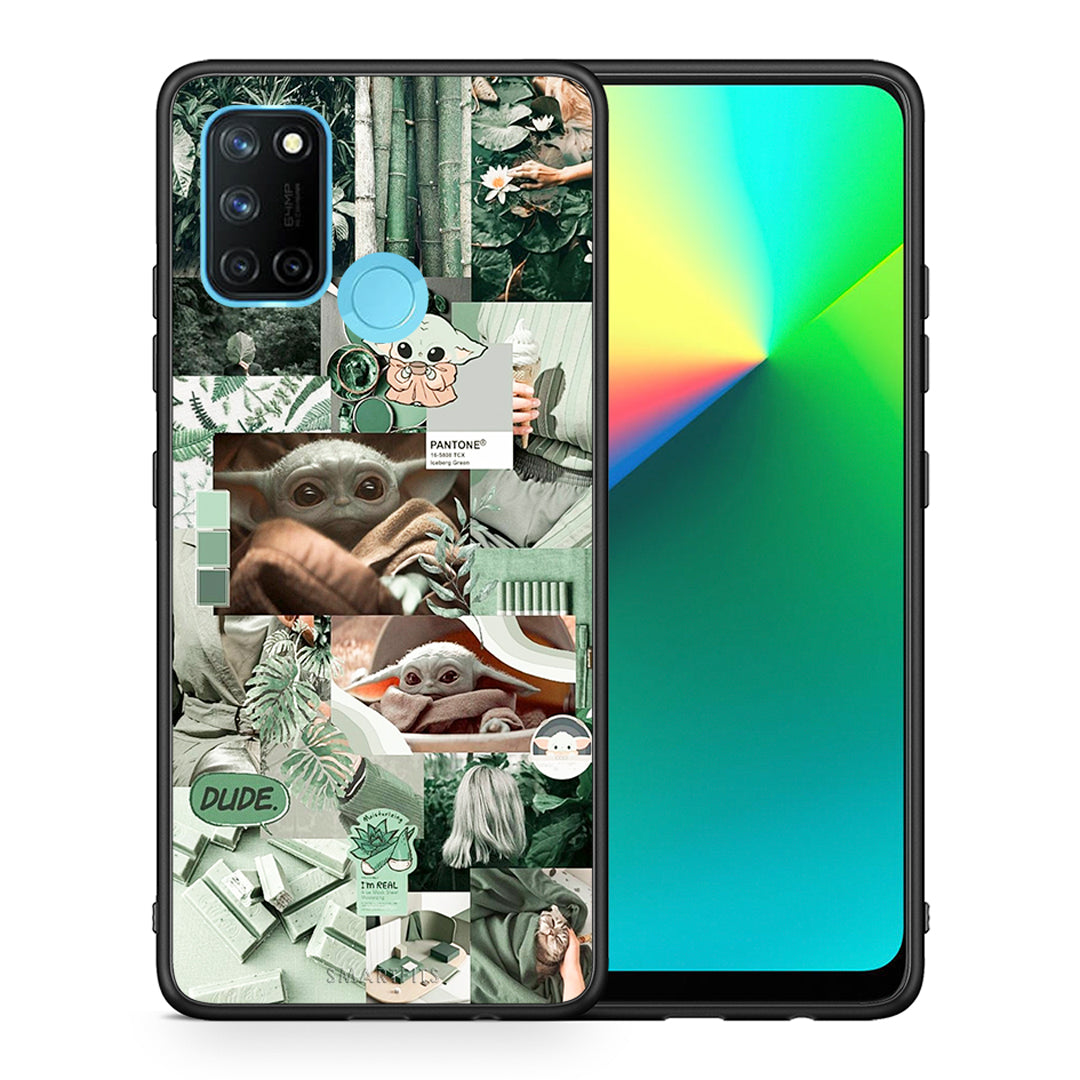 Θήκη Αγίου Βαλεντίνου Realme 7i / C25 Collage Dude από τη Smartfits με σχέδιο στο πίσω μέρος και μαύρο περίβλημα | Realme 7i / C25 Collage Dude case with colorful back and black bezels