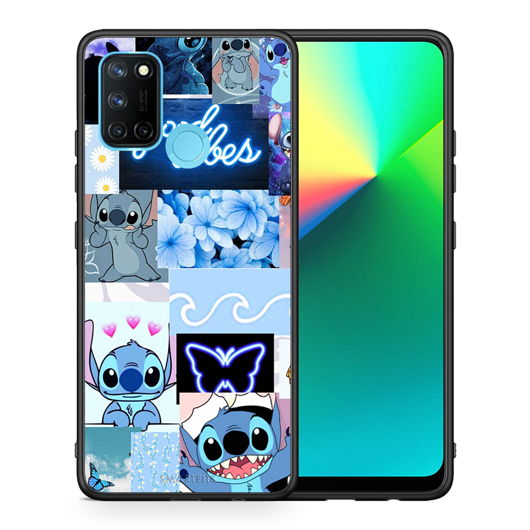 Θήκη Αγίου Βαλεντίνου Realme 7i / C25 Collage Good Vibes από τη Smartfits με σχέδιο στο πίσω μέρος και μαύρο περίβλημα | Realme 7i / C25 Collage Good Vibes case with colorful back and black bezels