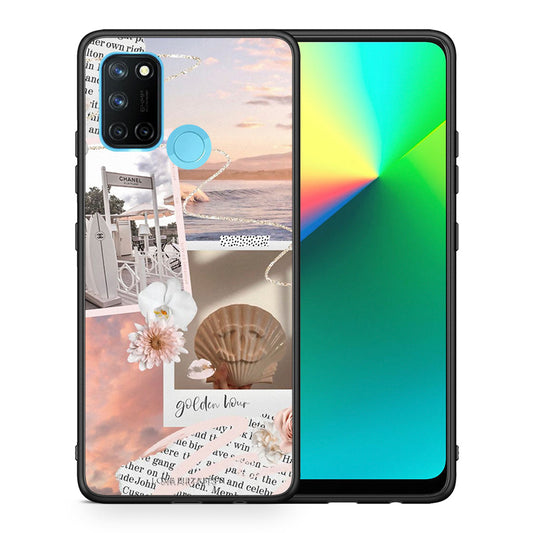 Θήκη Αγίου Βαλεντίνου Realme 7i / C25 Golden Hour από τη Smartfits με σχέδιο στο πίσω μέρος και μαύρο περίβλημα | Realme 7i / C25 Golden Hour case with colorful back and black bezels