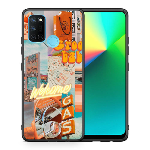 Θήκη Αγίου Βαλεντίνου Realme 7i / C25 Groovy Babe από τη Smartfits με σχέδιο στο πίσω μέρος και μαύρο περίβλημα | Realme 7i / C25 Groovy Babe case with colorful back and black bezels