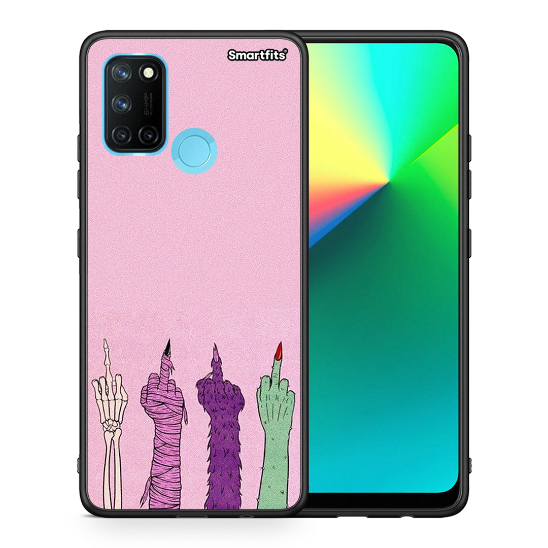 Θήκη Realme 7i / C25 Halloween Be A Lady από τη Smartfits με σχέδιο στο πίσω μέρος και μαύρο περίβλημα | Realme 7i / C25 Halloween Be A Lady case with colorful back and black bezels