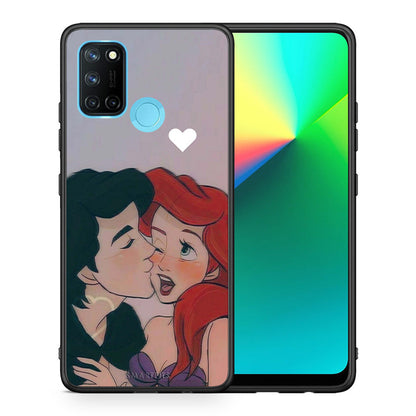 Θήκη Αγίου Βαλεντίνου Realme 7i / C25 Mermaid Love από τη Smartfits με σχέδιο στο πίσω μέρος και μαύρο περίβλημα | Realme 7i / C25 Mermaid Love case with colorful back and black bezels