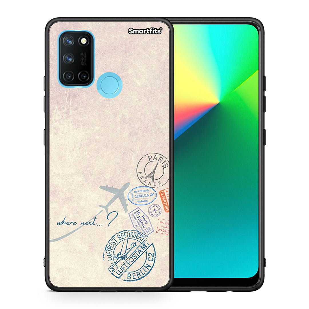 Θήκη Realme 7i / C25 Where Next από τη Smartfits με σχέδιο στο πίσω μέρος και μαύρο περίβλημα | Realme 7i / C25 Where Next case with colorful back and black bezels