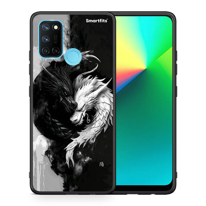 Θήκη Realme 7i / C25 Yin Yang από τη Smartfits με σχέδιο στο πίσω μέρος και μαύρο περίβλημα | Realme 7i / C25 Yin Yang case with colorful back and black bezels