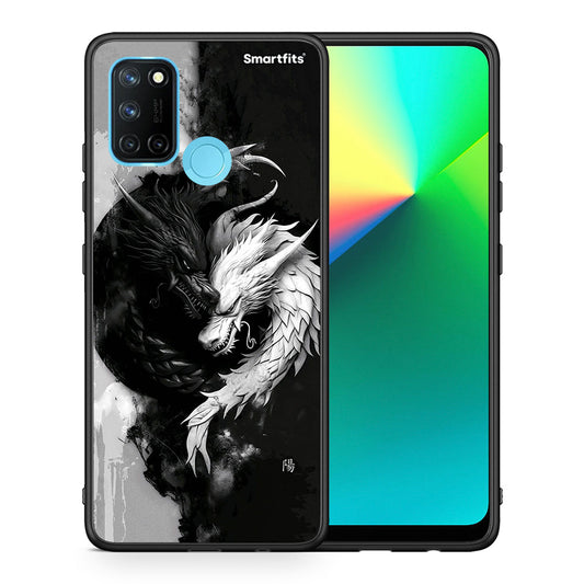 Θήκη Realme 7i / C25 Yin Yang από τη Smartfits με σχέδιο στο πίσω μέρος και μαύρο περίβλημα | Realme 7i / C25 Yin Yang case with colorful back and black bezels