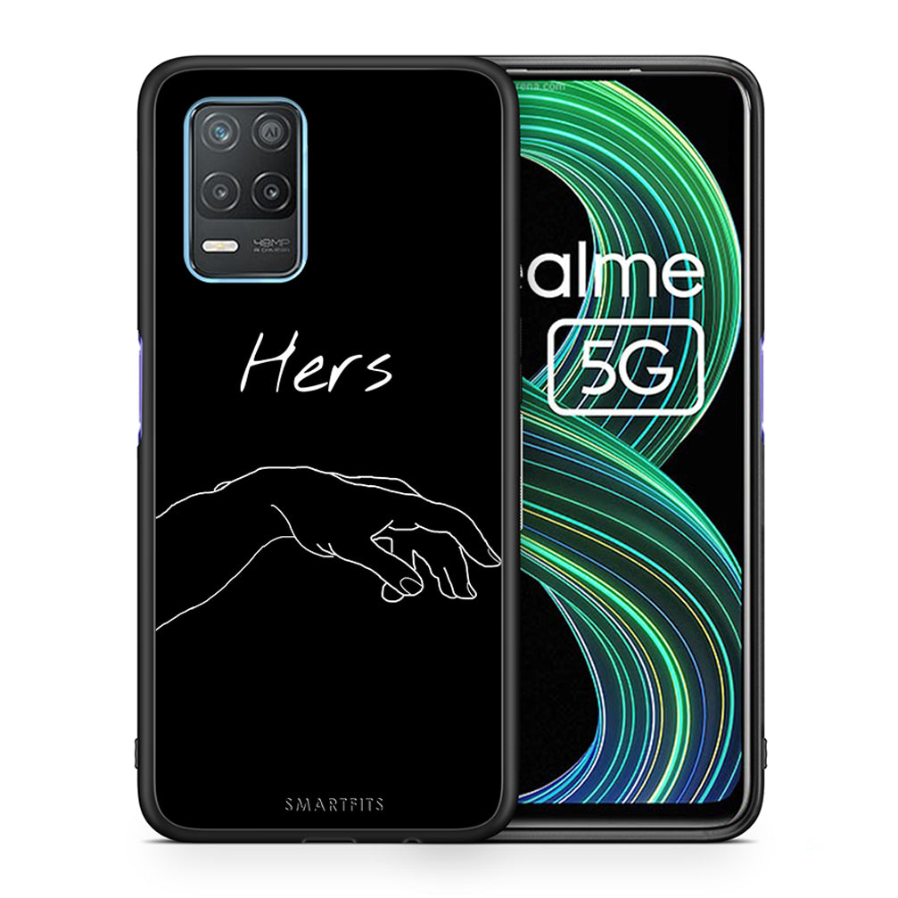 Θήκη Αγίου Βαλεντίνου Realme 8 5G Aeshetic Love 1 από τη Smartfits με σχέδιο στο πίσω μέρος και μαύρο περίβλημα | Realme 8 5G Aeshetic Love 1 case with colorful back and black bezels