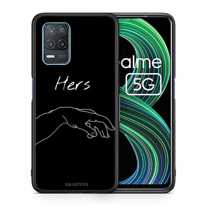 Θήκη Αγίου Βαλεντίνου Realme 8 5G Aeshetic Love 1 από τη Smartfits με σχέδιο στο πίσω μέρος και μαύρο περίβλημα | Realme 8 5G Aeshetic Love 1 case with colorful back and black bezels