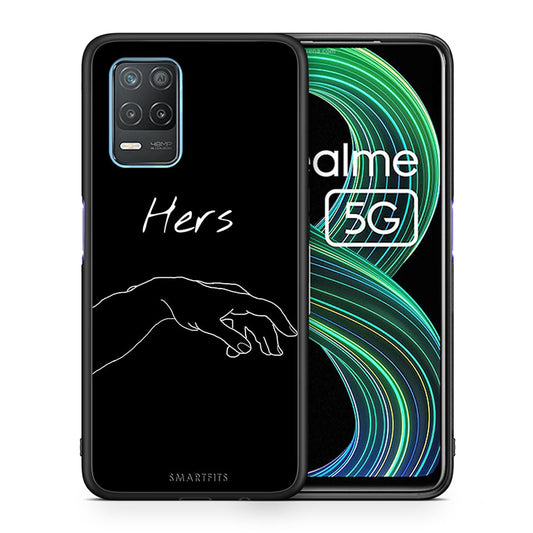 Θήκη Αγίου Βαλεντίνου Realme 8 5G Aeshetic Love 1 από τη Smartfits με σχέδιο στο πίσω μέρος και μαύρο περίβλημα | Realme 8 5G Aeshetic Love 1 case with colorful back and black bezels