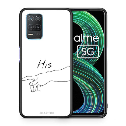 Θήκη Αγίου Βαλεντίνου Realme 8 5G Aeshetic Love 2 από τη Smartfits με σχέδιο στο πίσω μέρος και μαύρο περίβλημα | Realme 8 5G Aeshetic Love 2 case with colorful back and black bezels