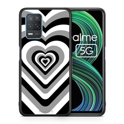 Black Hearts - Realme 8 5G θήκη