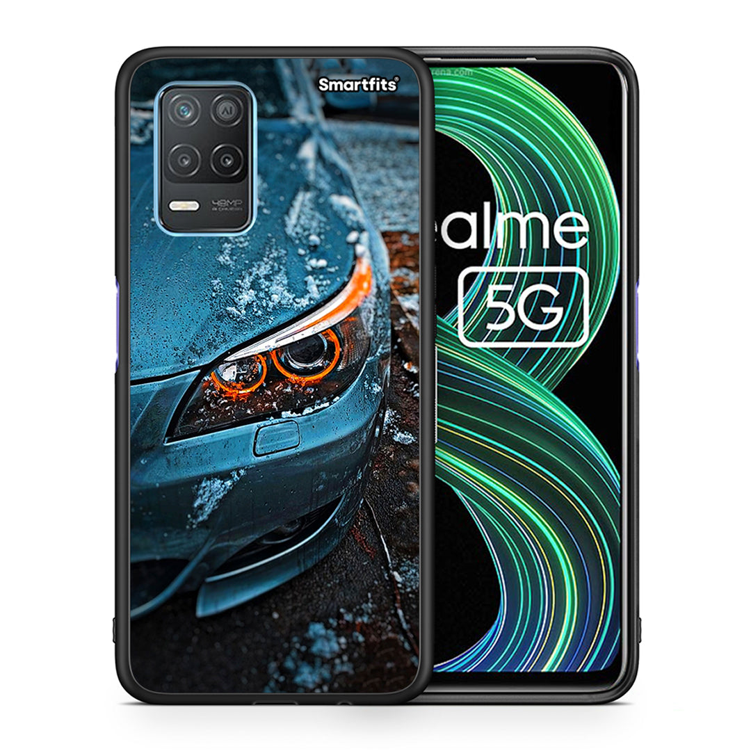 Θήκη Realme 8 5G Bmw E60 από τη Smartfits με σχέδιο στο πίσω μέρος και μαύρο περίβλημα | Realme 8 5G Bmw E60 case with colorful back and black bezels