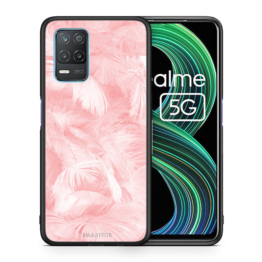 Boho Pink Feather - Realme 8 5G θήκη
