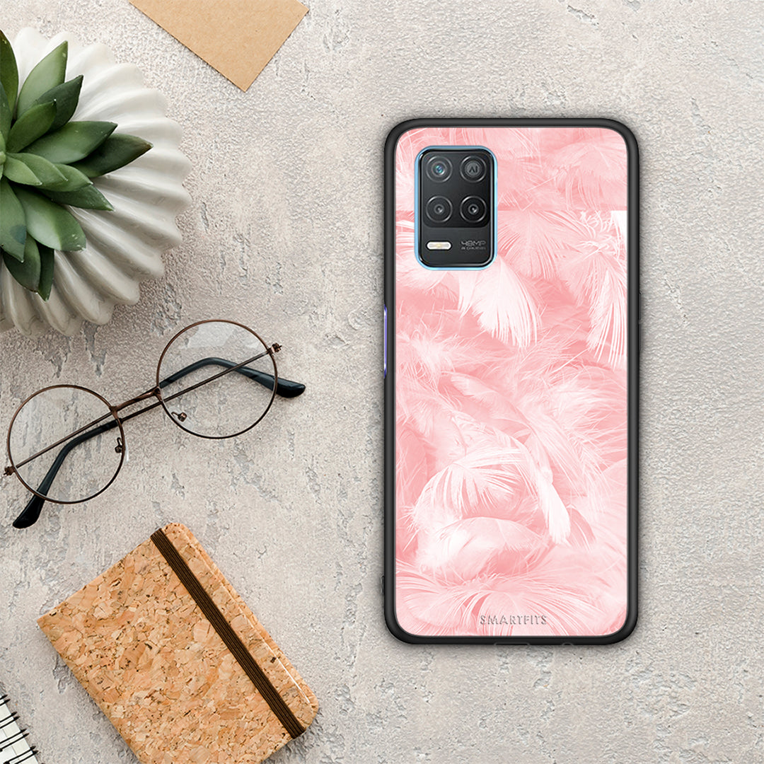 Boho Pink Feather - Realme 8 5G θήκη