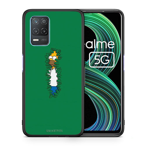 Θήκη Αγίου Βαλεντίνου Realme 8 5G Bush Man από τη Smartfits με σχέδιο στο πίσω μέρος και μαύρο περίβλημα | Realme 8 5G Bush Man case with colorful back and black bezels