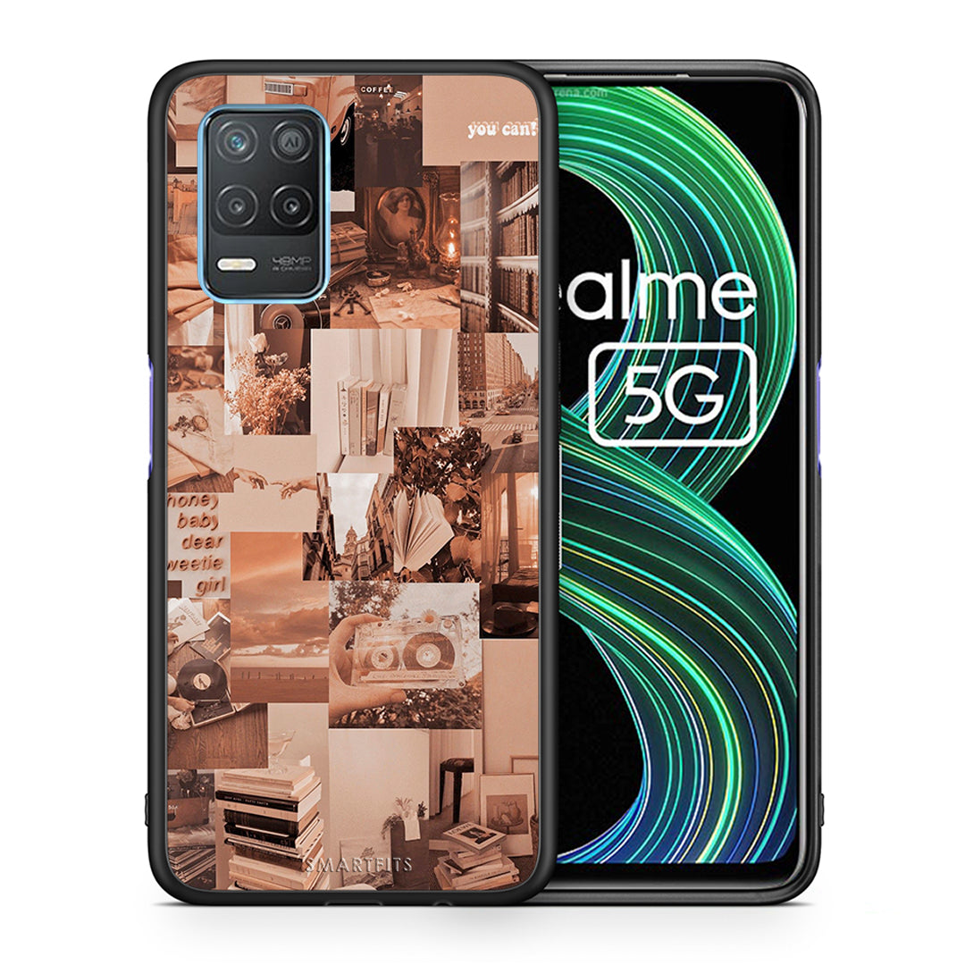 Θήκη Αγίου Βαλεντίνου Realme 8 5G Collage You Can από τη Smartfits με σχέδιο στο πίσω μέρος και μαύρο περίβλημα | Realme 8 5G Collage You Can case with colorful back and black bezels