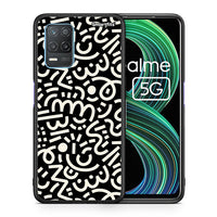 Thumbnail for Θήκη Realme 8 5G Doodle Art από τη Smartfits με σχέδιο στο πίσω μέρος και μαύρο περίβλημα | Realme 8 5G Doodle Art case with colorful back and black bezels