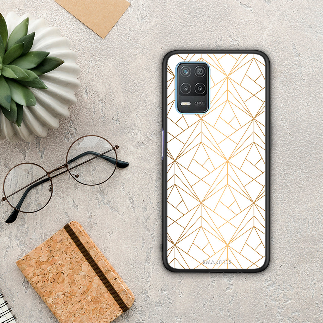 Geometric Luxury White - Realme 8 5G θήκη