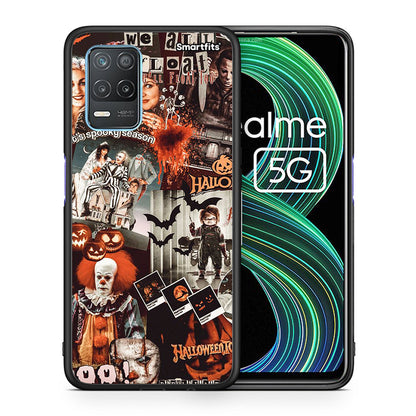 Θήκη Realme 8 5G Halloween Spooky Season από τη Smartfits με σχέδιο στο πίσω μέρος και μαύρο περίβλημα | Realme 8 5G Halloween Spooky Season case with colorful back and black bezels
