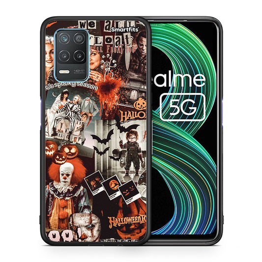 Θήκη Realme 8 5G Halloween Spooky Season από τη Smartfits με σχέδιο στο πίσω μέρος και μαύρο περίβλημα | Realme 8 5G Halloween Spooky Season case with colorful back and black bezels