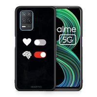 Thumbnail for Θήκη Αγίου Βαλεντίνου Realme 8 5G Heart Vs Brain από τη Smartfits με σχέδιο στο πίσω μέρος και μαύρο περίβλημα | Realme 8 5G Heart Vs Brain case with colorful back and black bezels