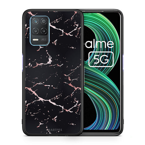 Marble Black Rosegold - Realme 8 5G θήκη