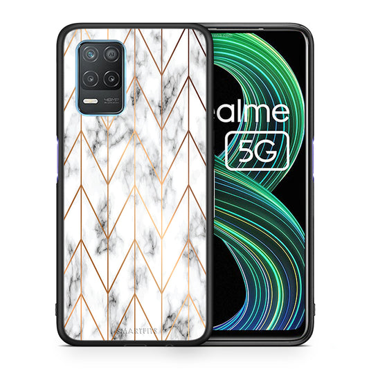 Marble Gold Geometric - Realme 8 5G θήκη
