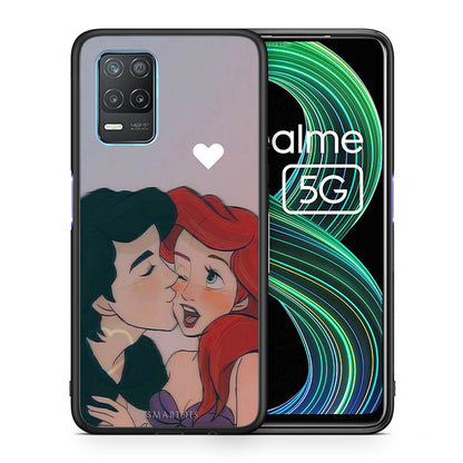 Θήκη Αγίου Βαλεντίνου Realme 8 5G Mermaid Love από τη Smartfits με σχέδιο στο πίσω μέρος και μαύρο περίβλημα | Realme 8 5G Mermaid Love case with colorful back and black bezels