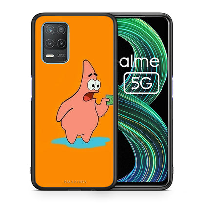 Θήκη Αγίου Βαλεντίνου Realme 8 5G No Money 1 από τη Smartfits με σχέδιο στο πίσω μέρος και μαύρο περίβλημα | Realme 8 5G No Money 1 case with colorful back and black bezels