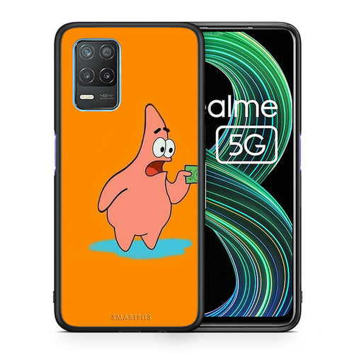Θήκη Αγίου Βαλεντίνου Realme 8 5G No Money 1 από τη Smartfits με σχέδιο στο πίσω μέρος και μαύρο περίβλημα | Realme 8 5G No Money 1 case with colorful back and black bezels