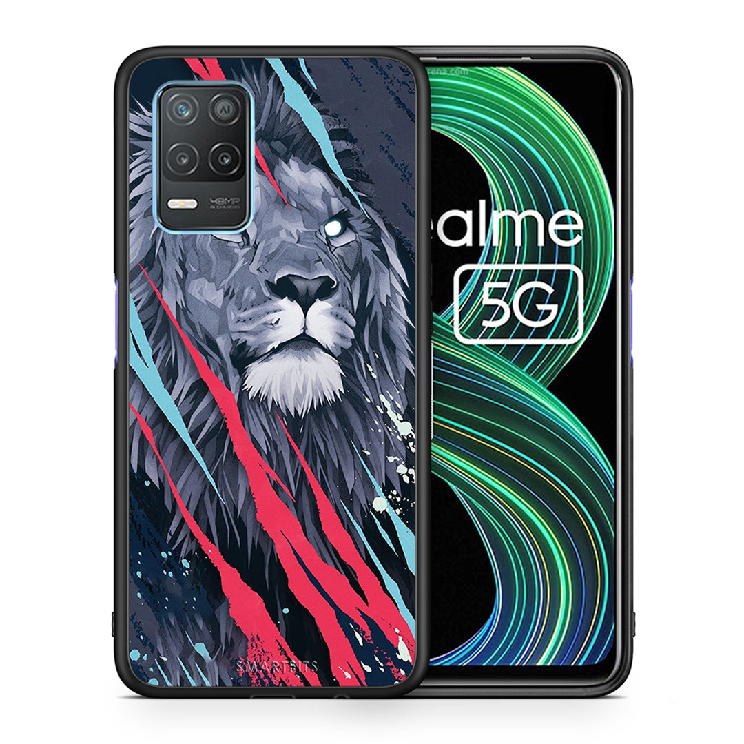PopArt Lion Designer - Realme 8 5G θήκη