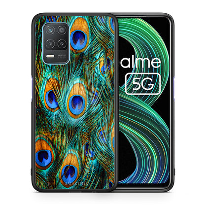 Real Peacock Feathers - Realme 8 5G θήκη